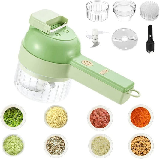 4-in-1 Portable Electric Vegetable Cutter Set | FREE DELIVERY