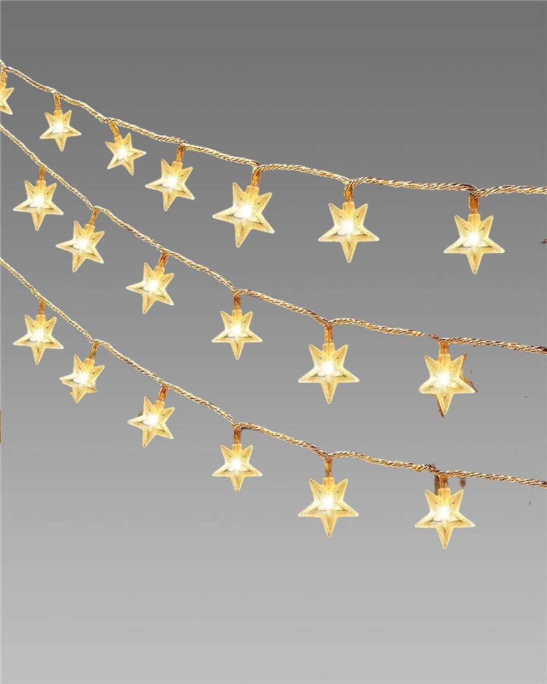 Dazzling 3M Star String Lights: 16 LED Fairy Lights (Warm White)