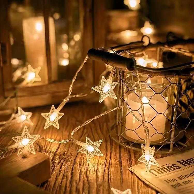 Dazzling 3M Star String Lights: 16 LED Fairy Lights (Warm White)