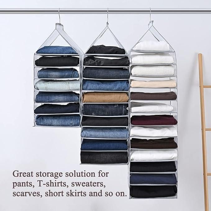 6-Slot Hanging Closet Foldable Organizer