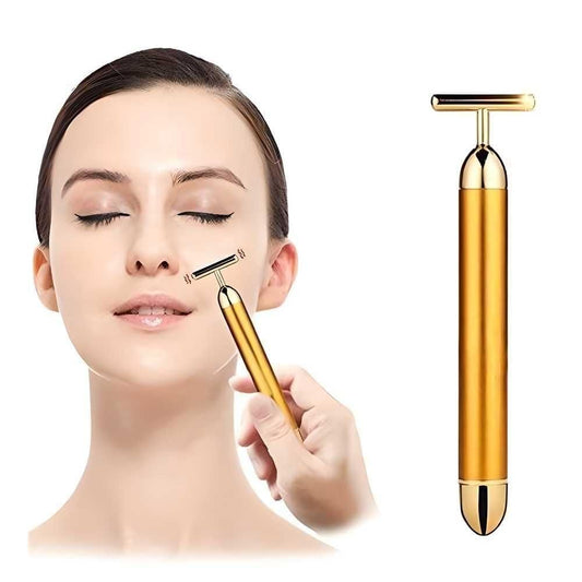 24K Gold Energy Beauty Bar Electric Facial Massage Roller  | FREE DELIVERY