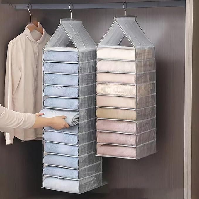 6-Slot Hanging Closet Foldable Organizer